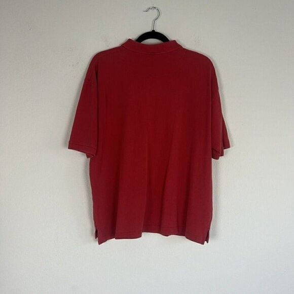 Vintage 90s Disney Mens Embroidered Mickey Mouse Red Golf Polo Shirt Cotton Lrg - Picture 2 of 9